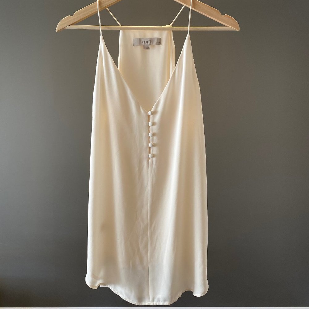 Loft Covered Button Strappy Cami